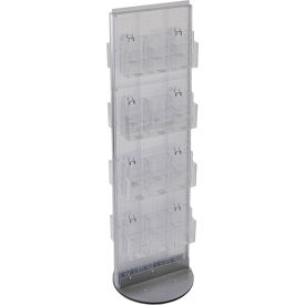 Azar International 700650-CLR Global Approved 700650-CLR, Two Sided Brochure Holder, 16"W x 16"D x 61"H image.
