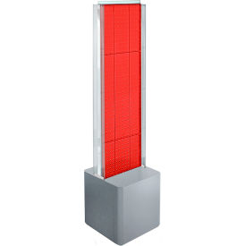 Azar International 700728-RED Global Approved 700728-RED, Two-Sided Pegboard Floor Display W/ Studio Base, 14-1/2"W x 14"D x 44"H image.