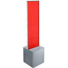 Azar International 700729-RED Global Approved 700729-RED, Two-Sided Pegboard Floor Display W/ Studio Base, 14-1/2"W x 14"D x 58"H image.