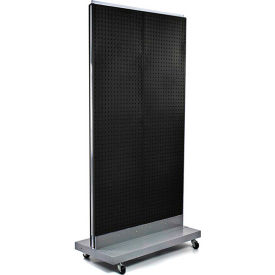 Azar International 700732-BLK Global Approved 700732-BLK, Pegboard Floor Display, 32"W x 60"H, BK, 1 Pc image.