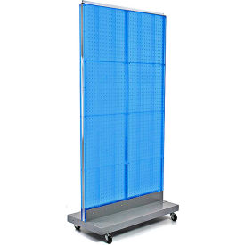 Azar International 700732-BLU Global Approved 700732-BLU, Pegboard Floor Display, 32"W x 60"H, BL, 1 Pc image.