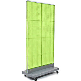 Azar International 700732-GRE Global Approved 700732-GRE, Pegboard Floor Display, 32"W x 60"H, GN, 1 Pc image.