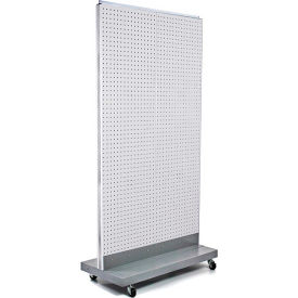 Azar International 700732-WHT Global Approved 700732-WHT, Pegboard Floor Display, 32"W x 60"H, WH, 1 Pc image.