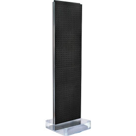 Azar International 700770-BLK Global Approved 700770-BLK, Two-Sided Pegboard Floor Display W/ Studio Base, 17"W x 17"D x 60"H image.