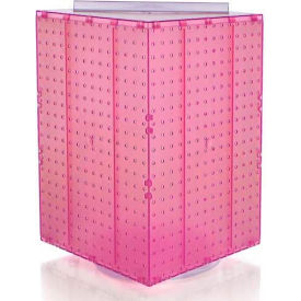 Azar International 701414-PNK Global Approved 701414-PNK Interlocking Pegboard Countertop Display, 14" x 20", Pink Opaque ,1 Piece image.