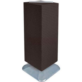 Azar International 701435-BLK Global Approved 701435-BLK 4-Sided Interlocking Pegboard Floor Display, 14" x 40", Black Solid image.