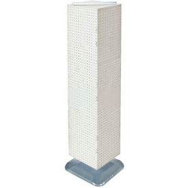 Azar International 701464-WHT Global Approved 701464-WHT 4-Sided Interlocking Pegboard Floor Display, 14" x 60", White Opaque image.