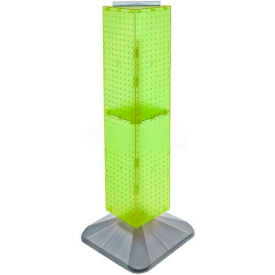 Azar International 703387-GRE Global Approved 703387-GRE 4-Sided Interlocking Pegboard Display, 8" x 40", Green Opaque ,1 Piece image.