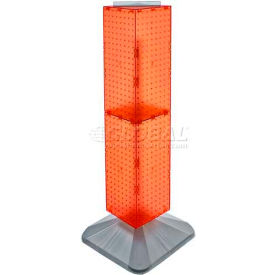 Azar International 703387-ORG Global Approved 703387-ORG 4-Sided Interlocking Pegboard Display, 8" x 40", Orange Opaque ,1 Piece image.