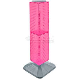 Azar International 703387-PNK Global Approved 703387-PNK 4-Sided Interlocking Pegboard Display, 8" x 40", Pink Opaque ,1 Piece image.