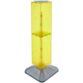 Azar International 703387-YEL Global Approved 703387-YEL 4-Sided Interlocking Pegboard Display, 8" x 40", Yellow Opaque ,1 Piece image.