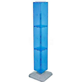 Azar International 703389-BLU Global Approved 703389-BLU 4-Sided Interlocking Pegboard Display, 8" x 60", Blue Opaque ,1 Piece image.