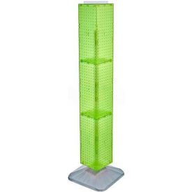 Azar International 703389-GRE Global Approved 703389-GRE 4-Sided Interlocking Pegboard Display, 8" x 60", Green Opaque ,1 Piece image.