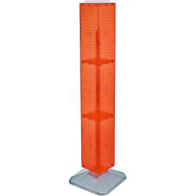 Azar International 703389-ORG Global Approved 703389-ORG 4-Sided Interlocking Pegboard Display, 8" x 60", Orange Opaque ,1 Piece image.