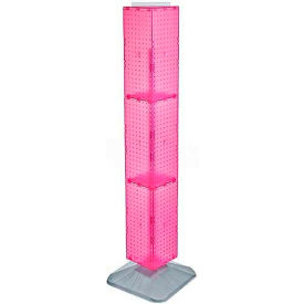 Azar International 703389-PNK Global Approved 703389-PNK 4-Sided Interlocking Pegboard Display, 8" x 60", Pink Opaque ,1 Piece image.