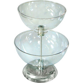 Azar International 720204 Global Approved 720204, Two-Tier Countertop Bowl Display, 12"W x 12"D x 16"H image.