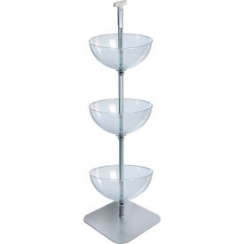 Azar International 751603 Global Approved 751603, Three-Tier Bowl Floor Display, 16"W x 16"D x 60"H image.