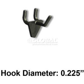 Azar International 800071-BLK Global Approved 800071-BLK 1" Opaque Plastic Hook, Black - Pkg Qty 50 image.