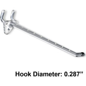 6" Clear Glass-Filled Nylon Hook 0.287" Dia. view 2