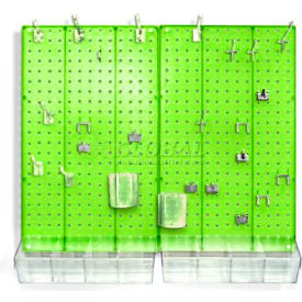 Azar International 900945-GRE Global Approved 900945-GRE Pegboard Room Organizer Kit, Hardware Included, Green Opaque ,1 Piece image.