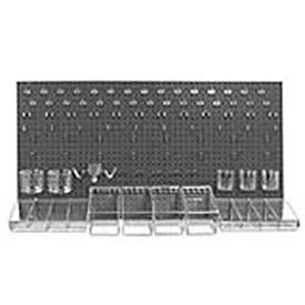 Pegboard Organizer Kit, Black, 48"W x 7/8"D x 24"H view 2