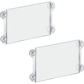 Azar International 106615 Global Approved 106615 Acrylic Sign Holder W/ Suction Cups, 11"W x 8.5"H - Pack of 2 image.