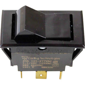 Allpoints 1177790 Rocker Switch, 125/277V, 20A, Black, For Southbend, 1177790 image.