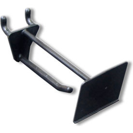 Global Approved 800012-BLK 2" Opaque Plastic Pegboard Scan Hook Black - Pkg Qty 50