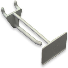 Global Approved 800012-WHT 2" Opaque Plastic Pegboard Scan Hook White - Pkg Qty 50