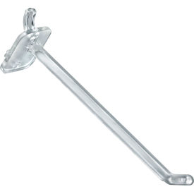 Global Approved 800006-C 6" Opaque Plastic Pegboard Locking Hook Clear - Pkg Qty 50