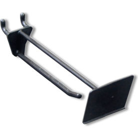 Global Approved 800014-BLK 4" Opaque Plastic Pegboard Scan Hook Black - Pkg Qty 50