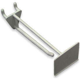 Global Approved 800014-WHT 4" Opaque Plastic Pegboard Scan Hook White - Pkg Qty 50