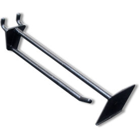 Global Approved 800016-BLK 6" Opaque Plastic Pegboard Scan Hook Black - Pkg Qty 50