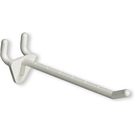 Global Approved 800074-WHT 4" Opaque Plastic Hook White - Pkg Qty 50