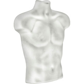 Global Approved 900518-WHT Plastic Male Torso For Pegboard/Slatwall 22.75" High White - Pkg Qty 2