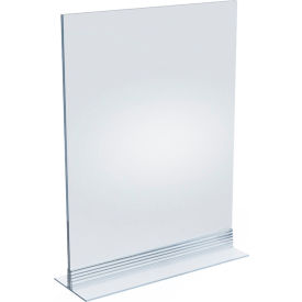 Global Approved 102712 Vertical/Horizontal Acrylic T-Stripe Sign Holder 9" x 12" - Pkg Qty 10