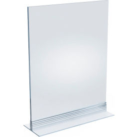 Global Approved 102714 Vertical/Horizontal Acrylic T-Stripe Sign Holder 8.5" x 11" - Pkg Qty 10