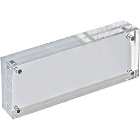 Global Approved 104431 Acrylic Vertical/Horizontal Block Frame 3" x 8" 1 Piece