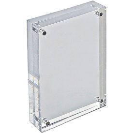 Global Approved 104433 Acrylic Vertical/Horizontal Block Frame 4" x 6" 1 Piece