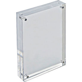 Global Approved 104434 Acrylic Vertical/Horizontal Block Frame 5" x 7" 1 Piece