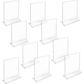 Global Approved 142710 Vertical Top Load Acrylic Sign Holder 5" x 7" - Pkg Qty 10