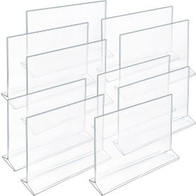 Global Approved 142712 Horizontal Top Load Acrylic Sign Holder 11" x 8.5" - Pkg Qty 10