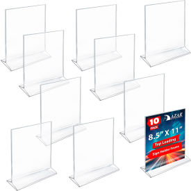Global Approved 142715 Vertical Top Load Acrylic Sign Holder 8.5" x 11" - Pkg Qty 10