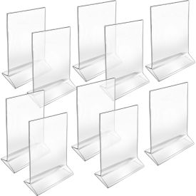 Global Approved 142726 Vertical Top Load Acrylic Sign Holder 4" x 6" Acrylic - Pkg Qty 10