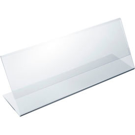 Global Approved 112702 Horizontal Nameplate Acrylic Sign Holder 6" x 2" - Pkg Qty 10