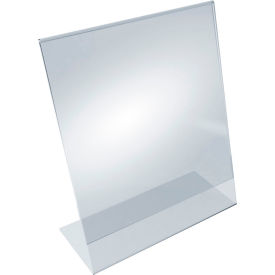 Global Approved 112708 Vertical Slanted L-Shaped Acrylic Sign Holder 11" x 17" - Pkg Qty 10
