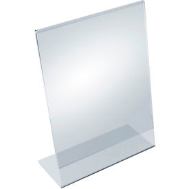 Global Approved 112712 Vertical Slanted L-Shaped Acrylic Sign Holder 9" x 12" - Pkg Qty 10