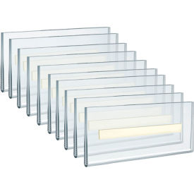 Global Approved 122015 Wall Mount Nameplate Sign Holder W/ Adhesive Tape 5.5" x 2.5" - Pkg Qty 10