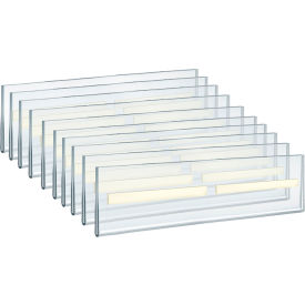 Global Approved 122020 Wall Mount Nameplate Sign Holder W/ Adhesive Tape 11" x 2.5" - Pkg Qty 10