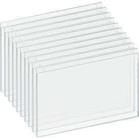 Global Approved 162706 Horizontal Wall Mount Sign Holder 14" x 8.5" Acrylic - Pkg Qty 10